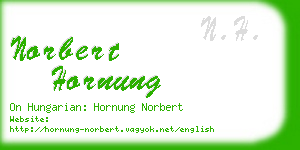 norbert hornung business card